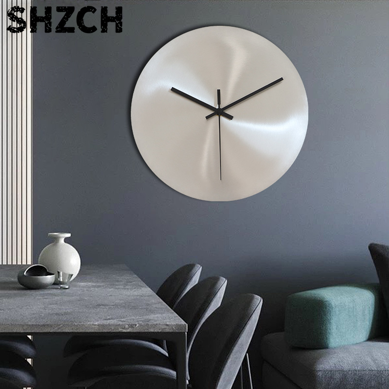 Korean Lifestyle Studio - Edelstahl 3D-Wanduhr Stilvolle Industrielle Silberne Uhren