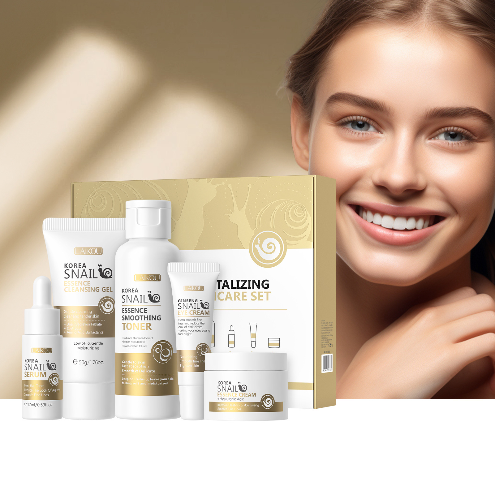 5 stücke Boxed Korea Schnecke  – Essence Serum Toner Bewertung und Preis