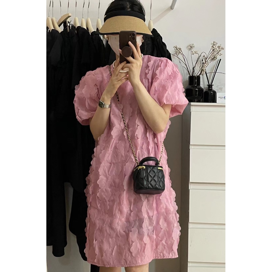 Blumenmuster-Kleid mit Puffärm – Korean Lifestyle & Kids Boutique Photos Bewertung und Preis